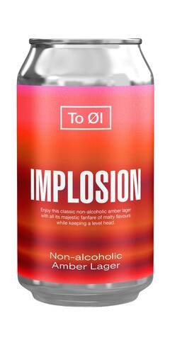 To Øl Implosion Amber Lager sans alcool